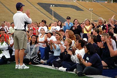 Tedford and Women's Huddle