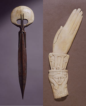 Egyptian dagger and clapper
