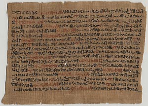 Papyrus from the reign of Hatshepsut