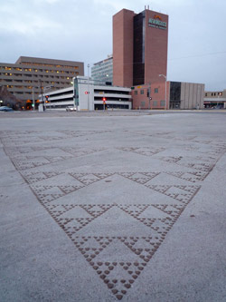 Fractal image created in downtown Albuquerque by Miguel Arzabe