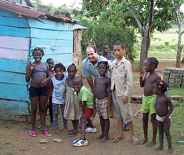 Tim Griffiths and children