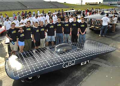 CalSol team poses with the car