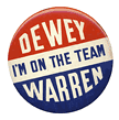 Dewey political button