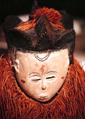 African double-face helmet mask