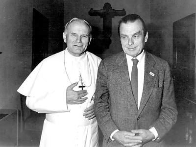 Pope John Paul II and Czeslaw Milosz
