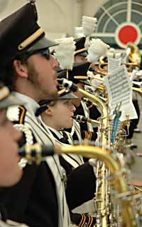 Sax players in the Cal band