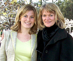 Bradlee with her mother in Berkeley