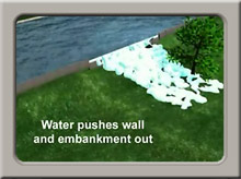 Video simulation of levee breach