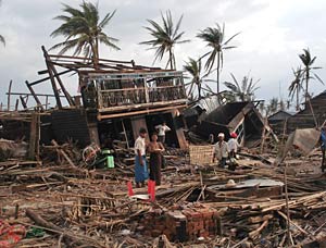 devastation in Burma