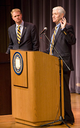 Chancellor Birgeneau and Nathan Brostrom